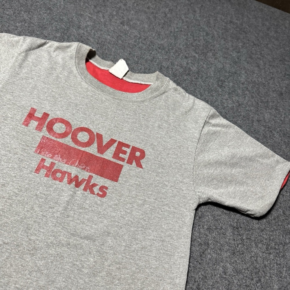 VTG 70s Model T Hoover Hawks Reversible Two Face Tshirt Mens XS Retro‎ Sports - Picture 2 of 8